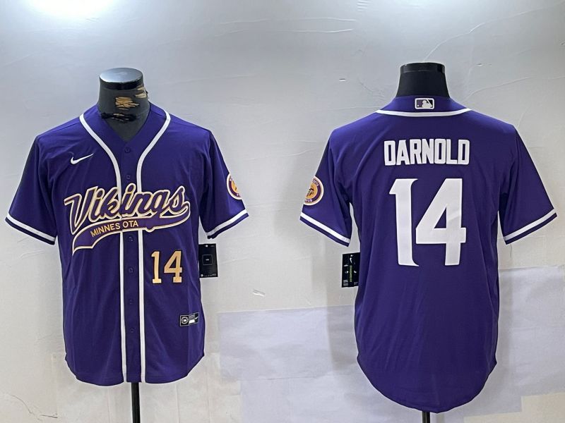 Men Minnesota Vikings #14 Darnold Purple Joint Name 2024 Nike Limited NFL Jersey style 2->indianapolis colts->NFL Jersey